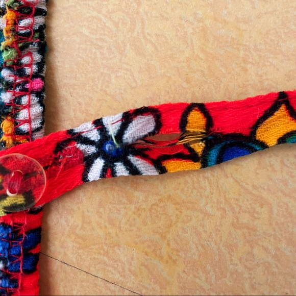 1970s Lemon Frog Bark Cloth Tankini Swim Set - Picture 9 of 11